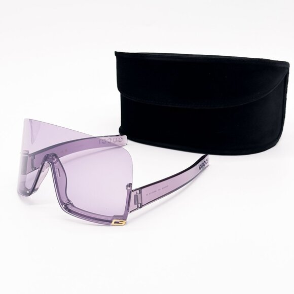 NEW GUCCI GG1631S 011 SUNGLASSES WOMEN VIOLET SHIELD EYEWEAR GUCCI - Picture 3 of 12